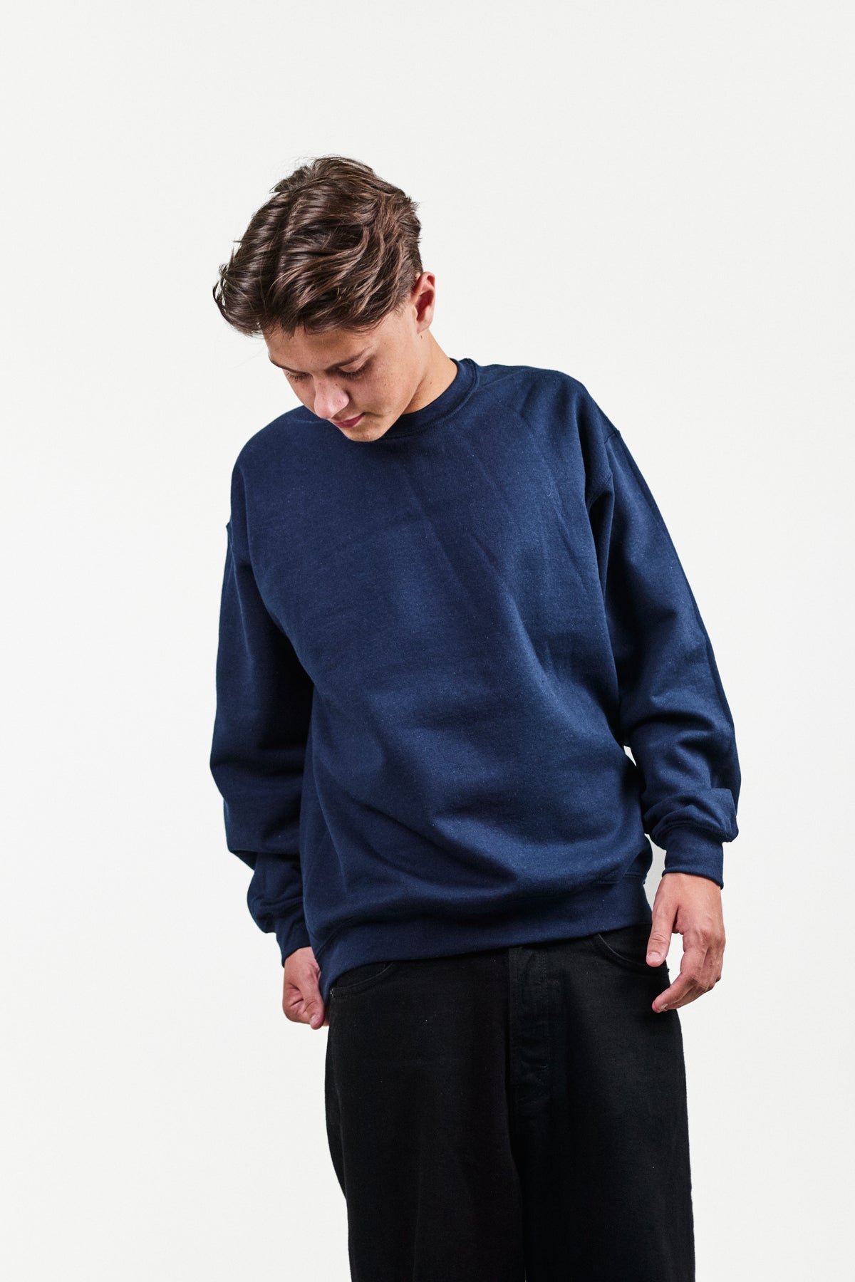 BLANK SWEATSHIRT MØRKEBLÅ
