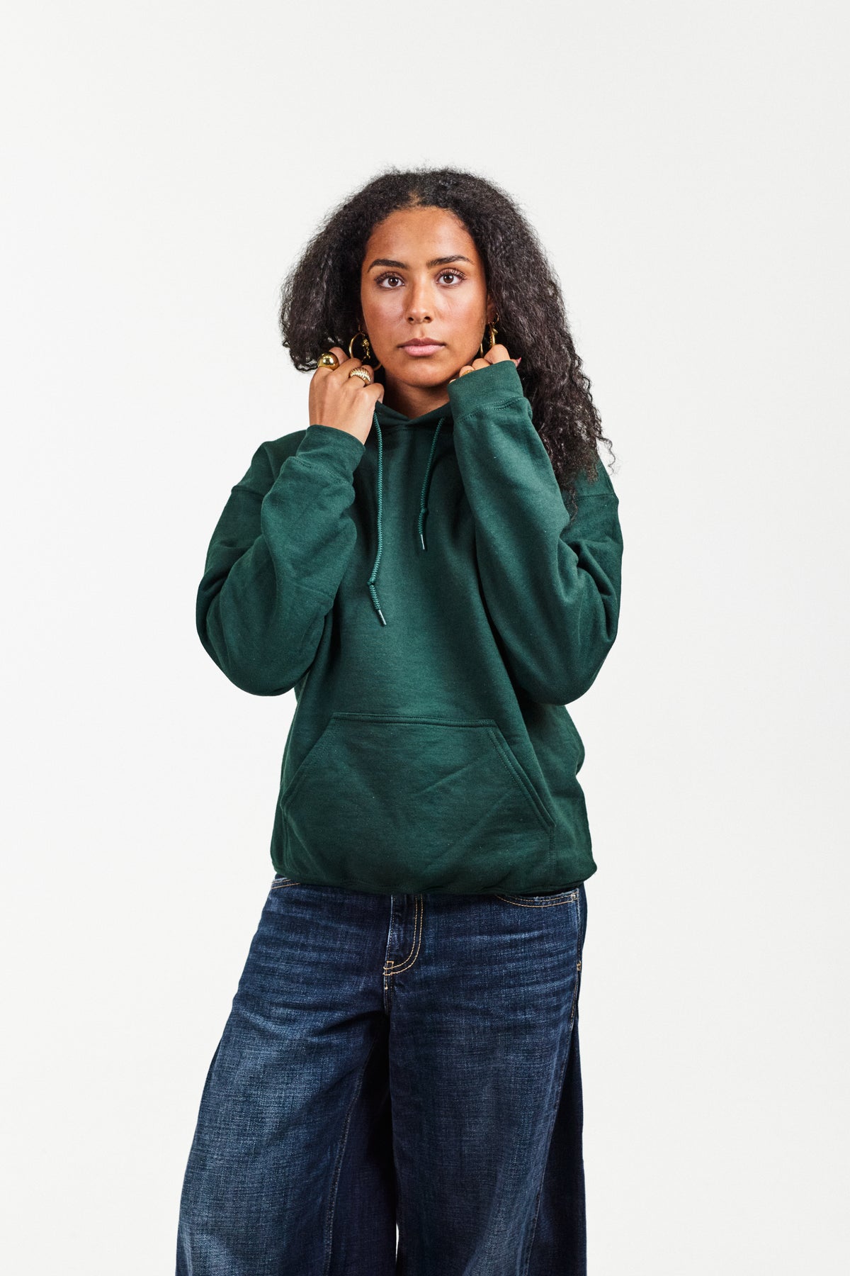 BLANK HOODIE MØRKEGRØN