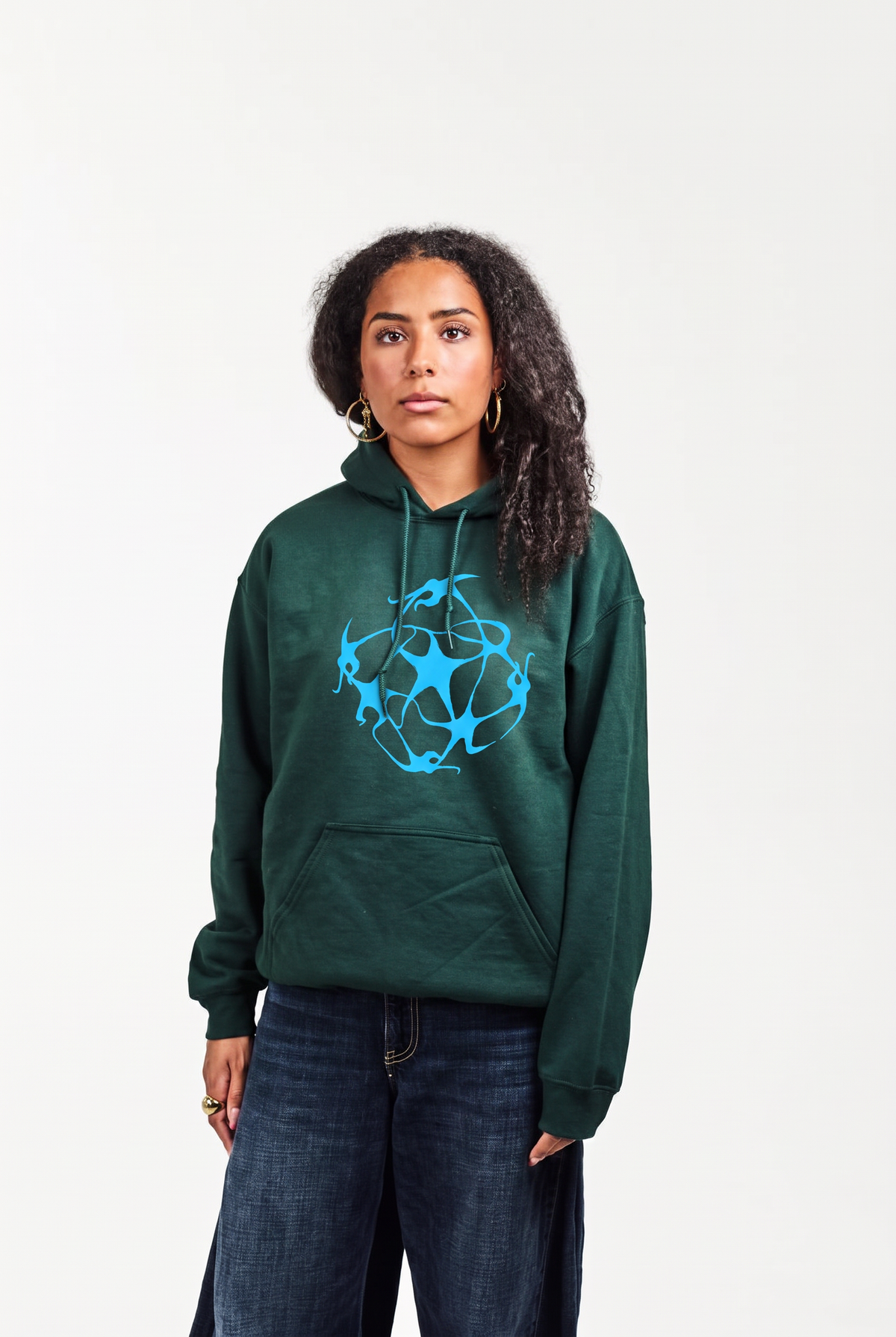 STARWORLD HOODIE MØRKEGRØN