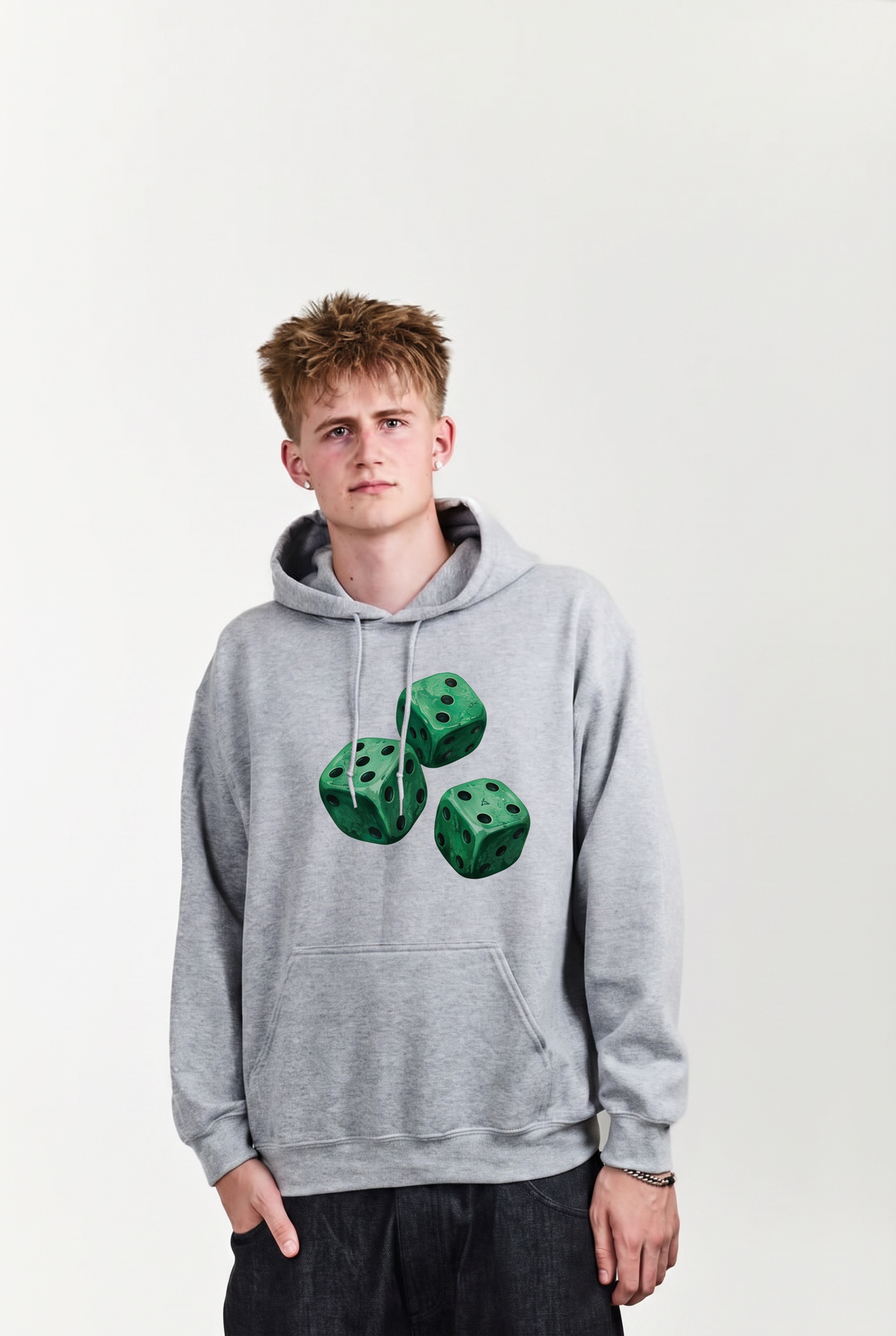 DICE HOODIE GRÅ