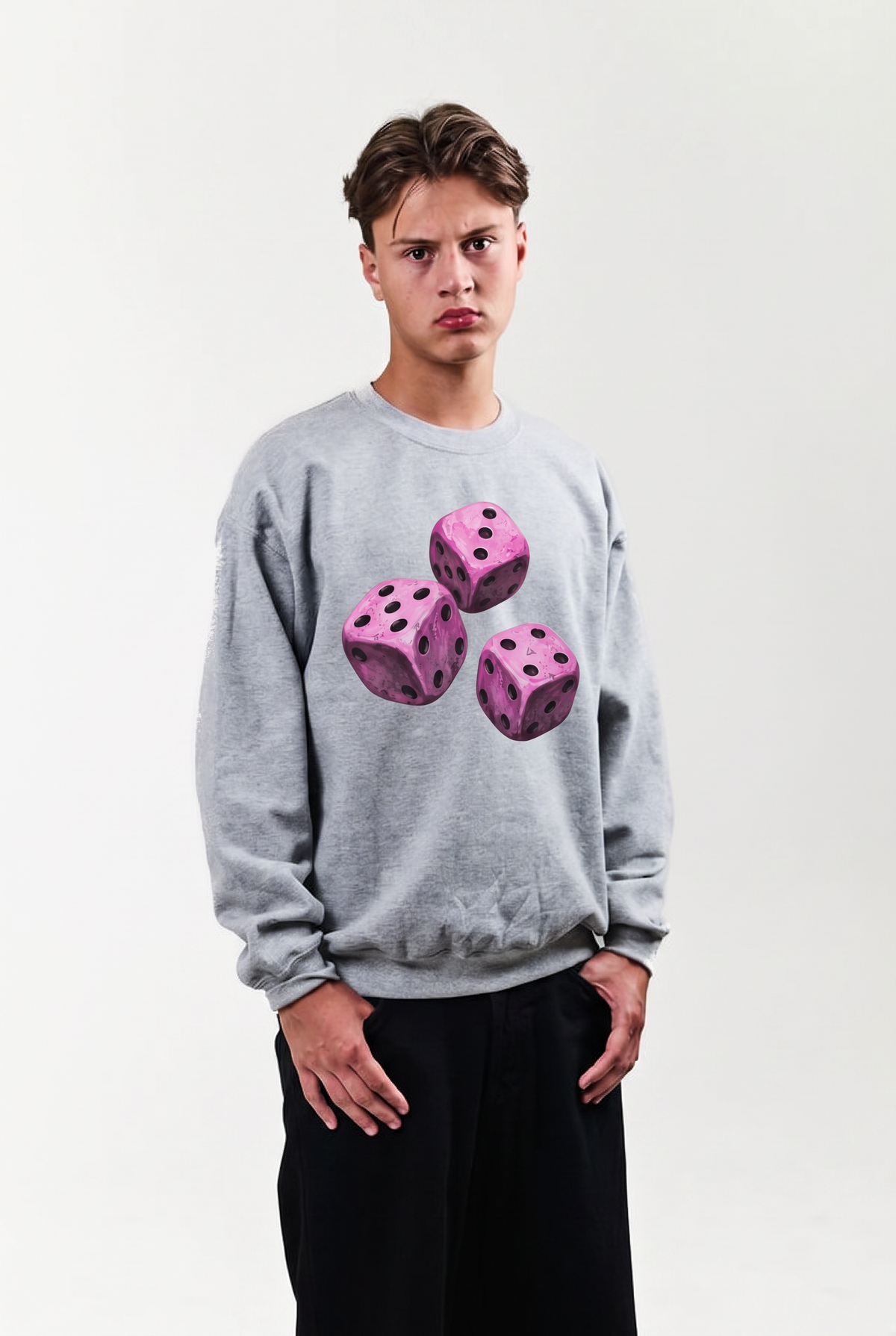 DICE SWEARSHIRT GRÅ
