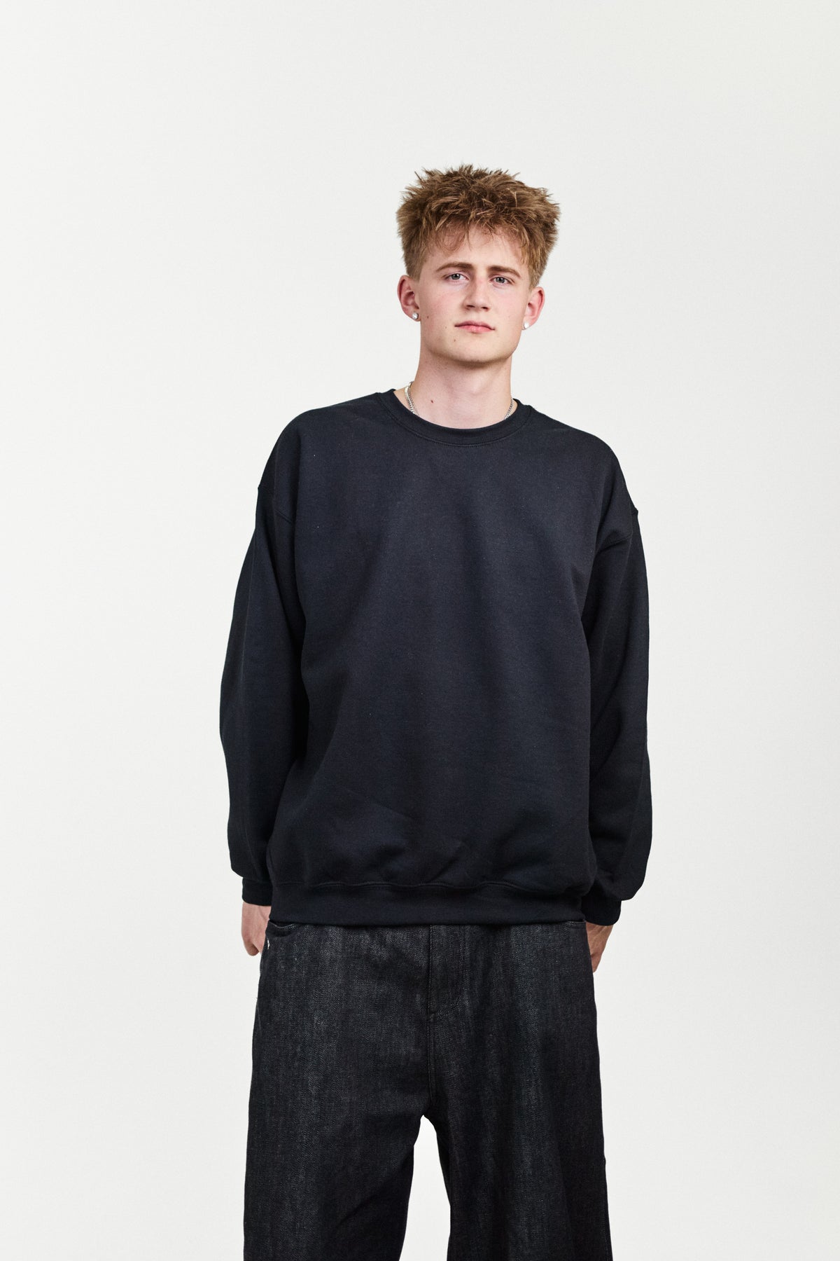 BLANK SWEATSHIRT SORT