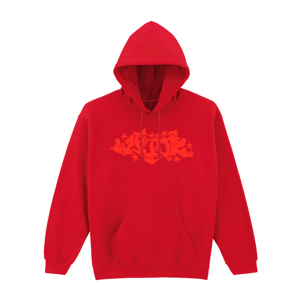 GRAFFIC HOODIE RØD