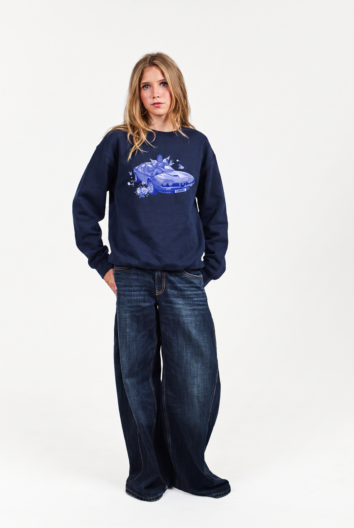 ANGELCAR SWEATSHIRT MØRKEBLÅ