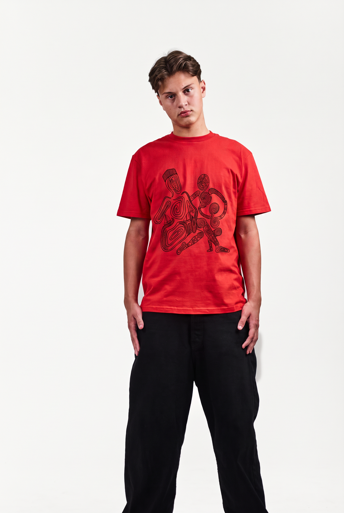 LINES TEE RØD